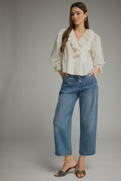 Elenor Ruffle Collar Top