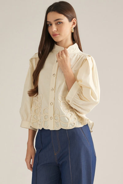 Sadie Floral Embroidered Top