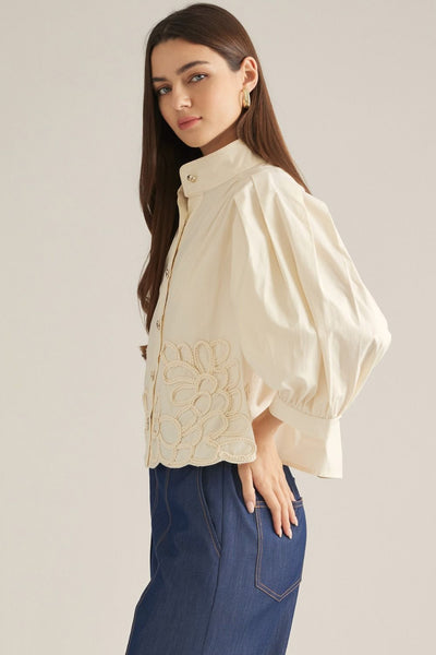 Sadie Floral Embroidered Top