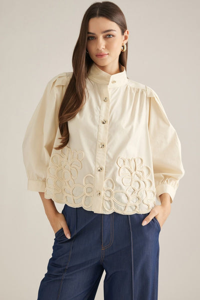 Sadie Floral Embroidered Top