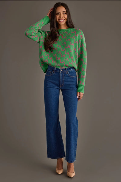 FaLaLa Green Holiday Sweater