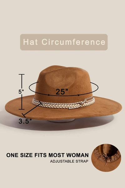 Cream Braided Strap Hat (Local Pick Ups Only)