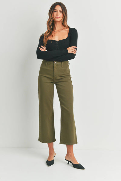 Chelsey Olive Wide Leg