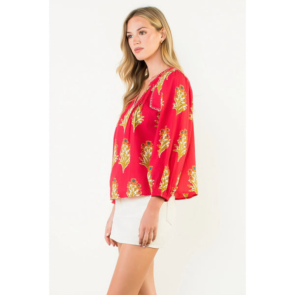 Sophia Stitched Detailed Top