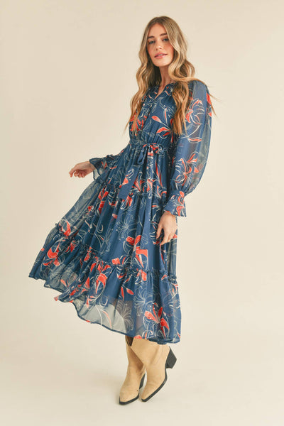 Poppy Tiered Midi Dress