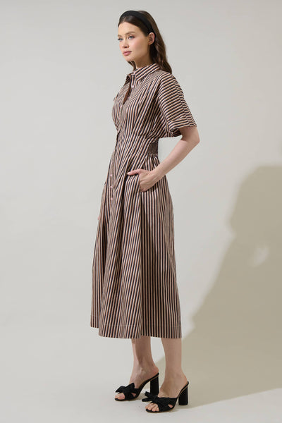 Winnie Pleated Midi Dress