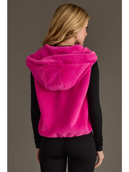 Charlotte Fuschia Fuzzy Vest