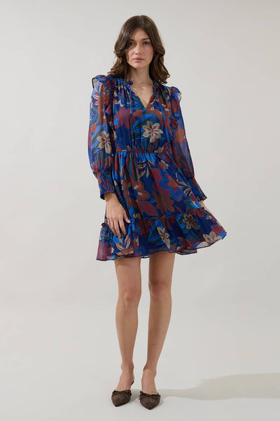 Idra Ruffle Chiffon Dress