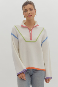 Parker Colorful Cording Sweater